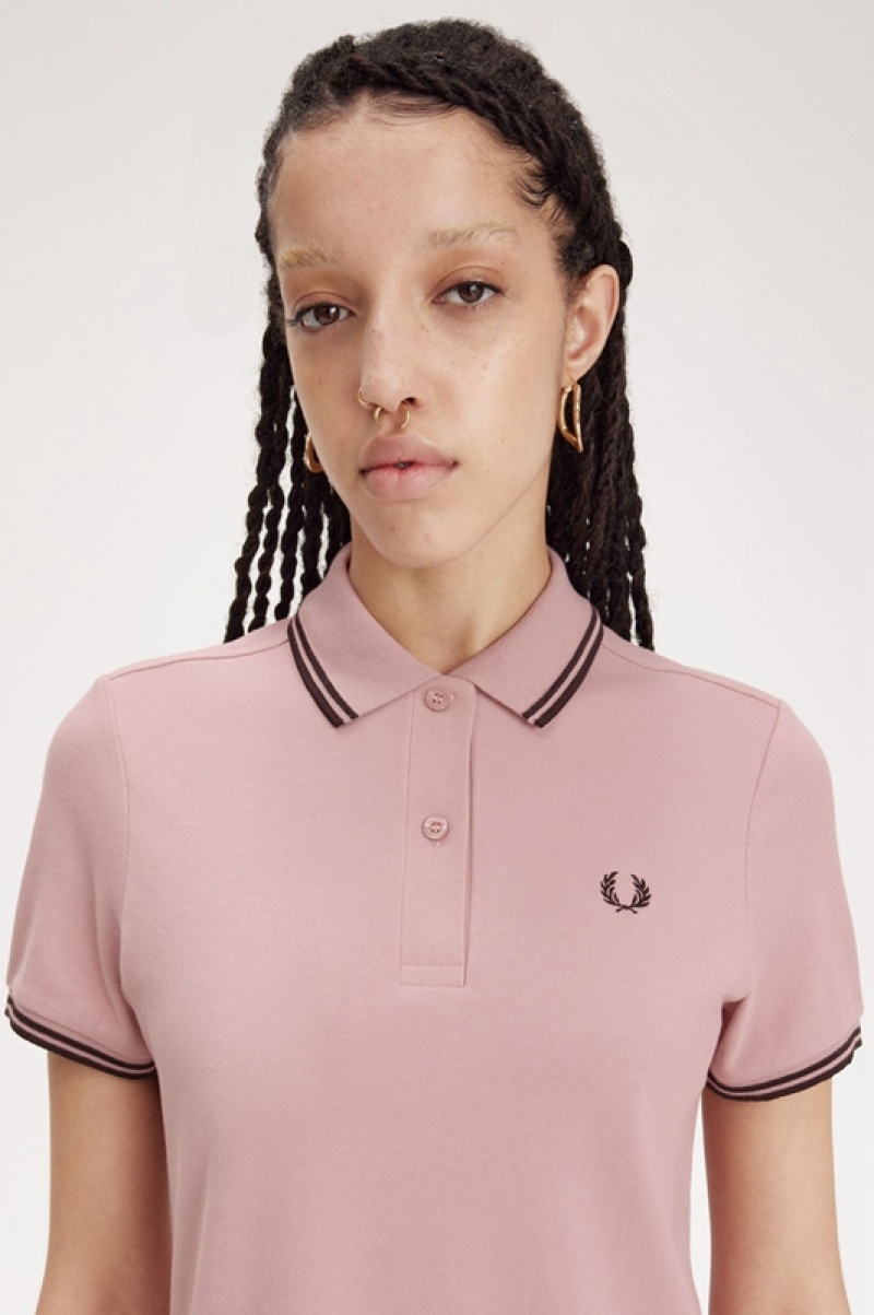 Fred Perry Twin Tipped Fred Perry Women's Dress Rose Pink | FUK-943108