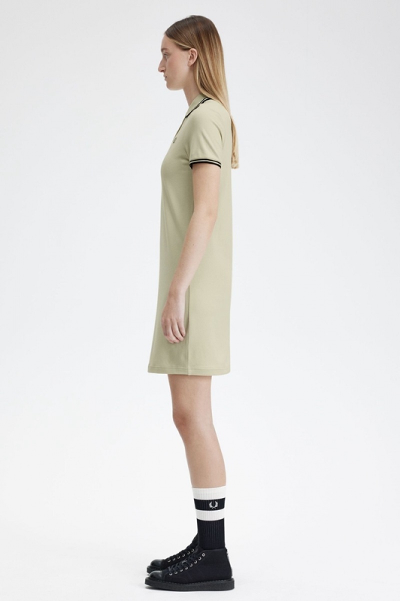 Fred Perry Twin Tipped Fred Perry Women's Dress Beige | MJZ-081574