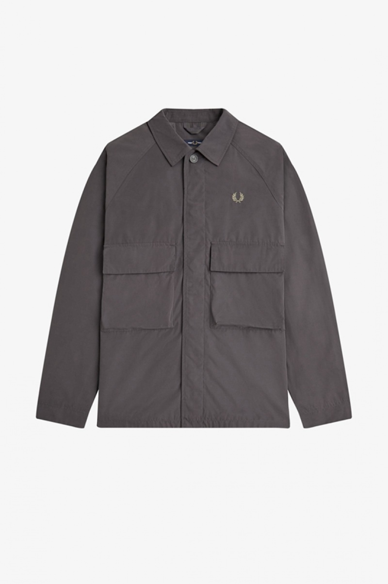 Fred Perry Utility Men's Jackets Grey | GWK-540817