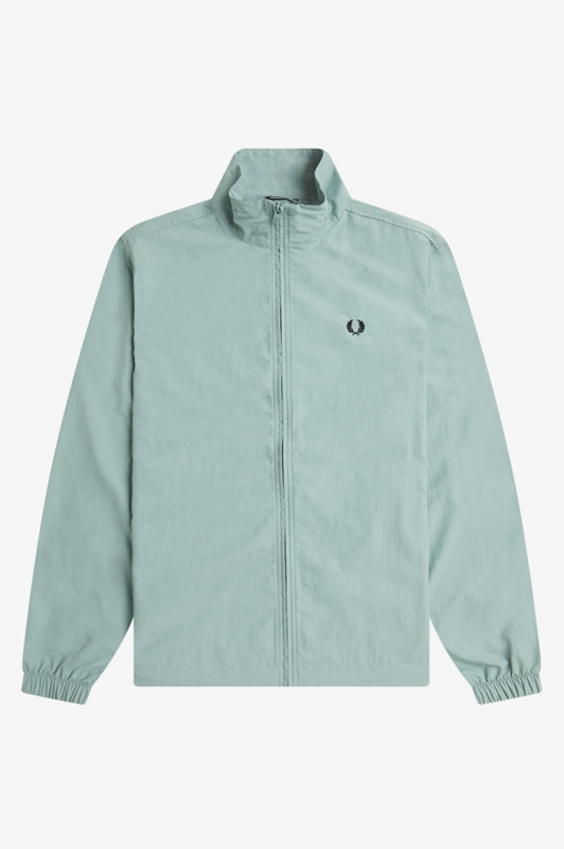 Fred Perry Woven Track Men's Jackets Silver Blue | QWM-068293