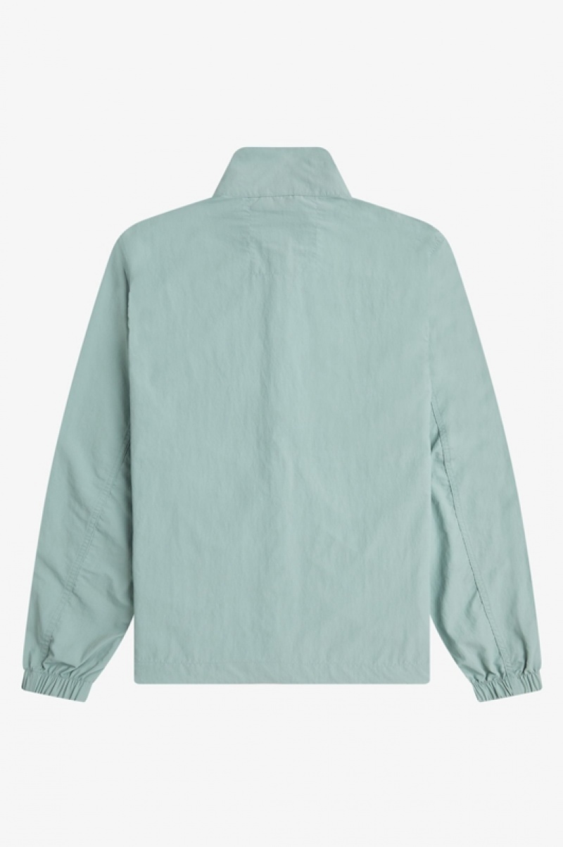 Fred Perry Woven Track Men's Jackets Silver Blue | QWM-068293